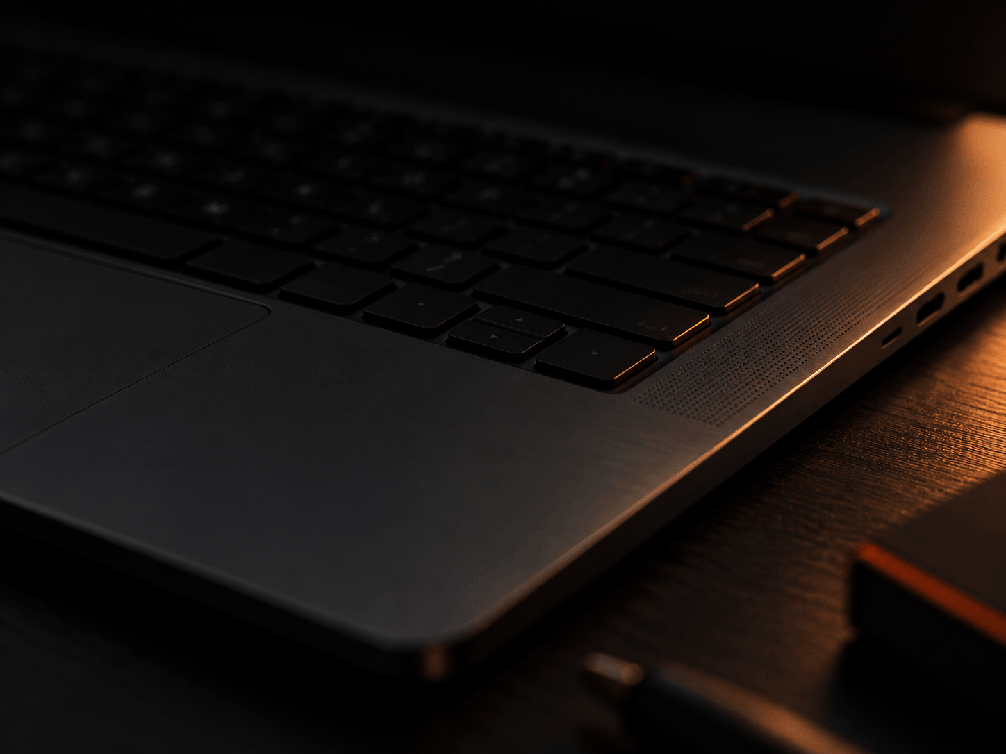 Close-up of a laptop keyboard